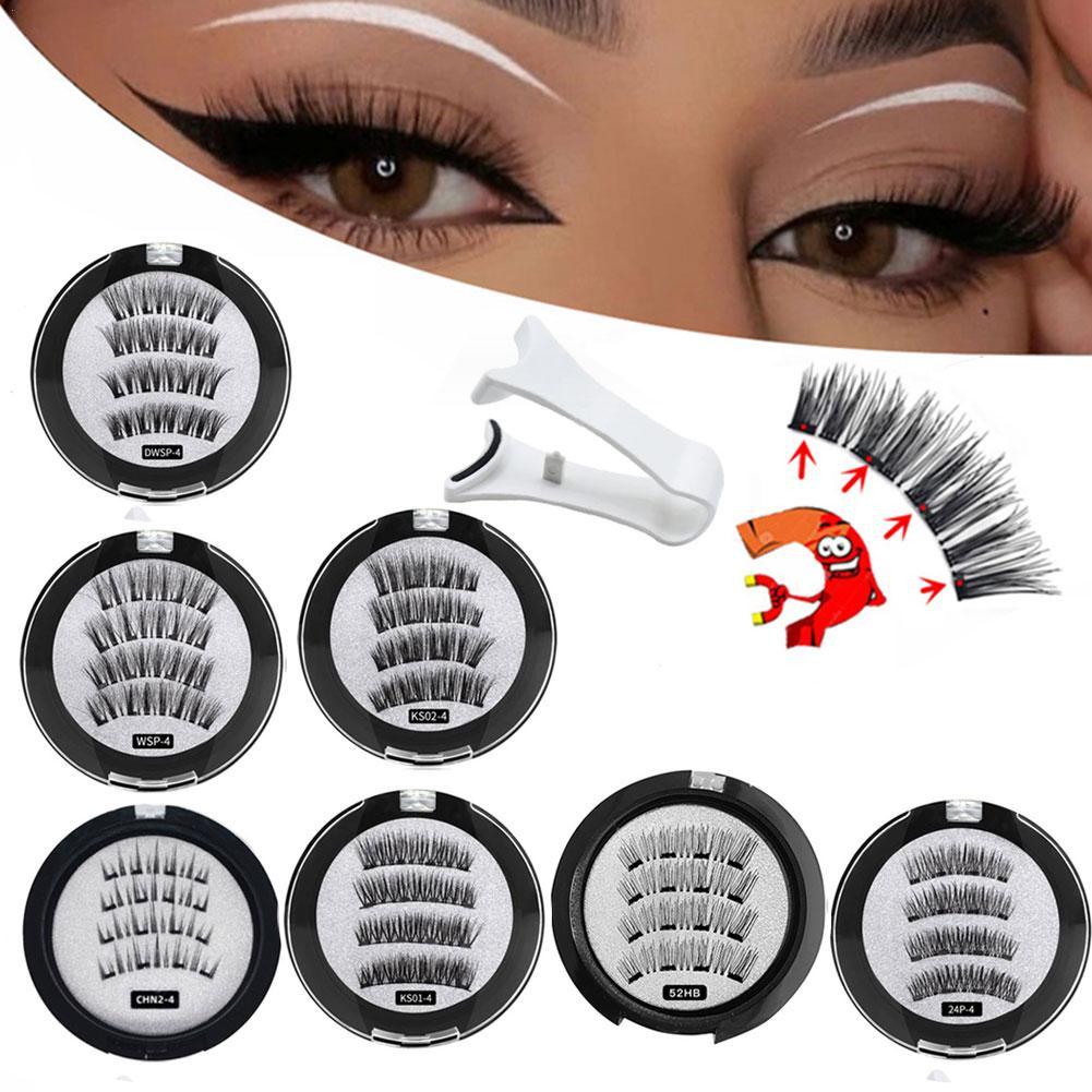 Eyelash Extension Equipment - 2 çift 3D Manyetik Yanlış Kirpik