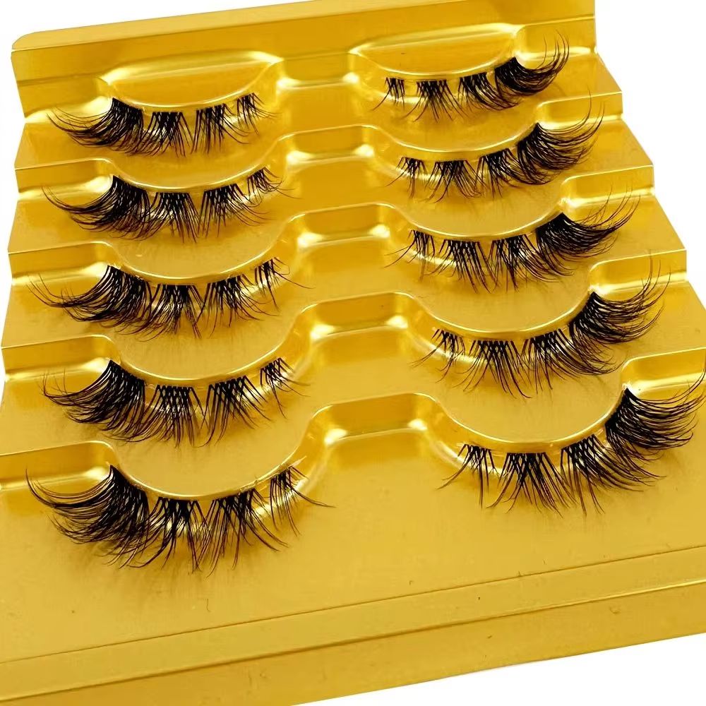 Eyelash Extension For Big Eyes - 5 çift Vizon Kirpik Görünmez Bant