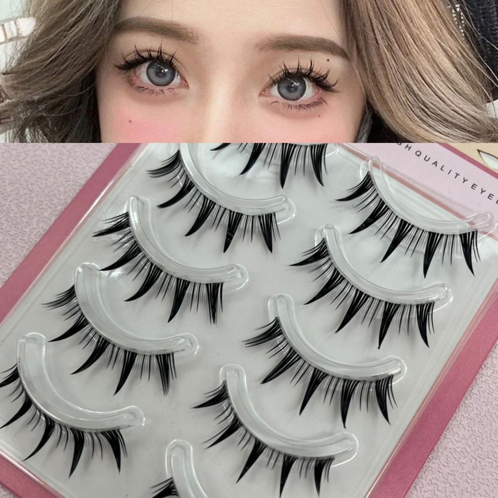 Eyelash Extension Japanese - 5 çift paketi japon Cosplay sahte